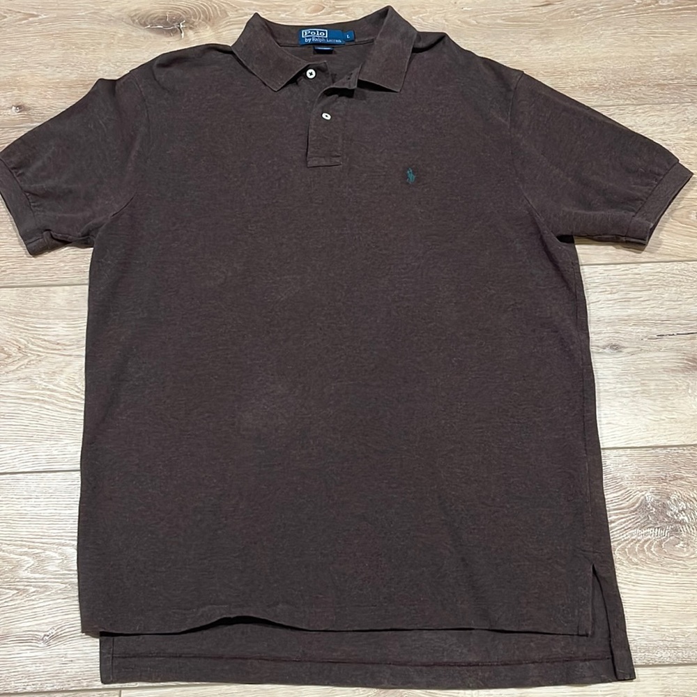 Polo Ralph Lauren Men’s Brown Classic Fit Polo Shirt Short Sleeve Size Large